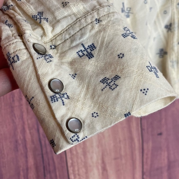 Free People Western Style Corset Back Button Down Shirt - Picture 8 of 12